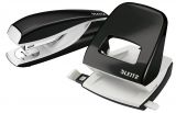 LEITZ Heftgerät- & Locher-Set Nexxt WOW, schwarz-metallic 50951095