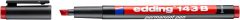 Permanent Pen edding 143 B, 1-3 mm, rot