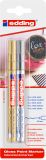 Glanzlack-Marker creative 780 0,8 mm, gold und silber