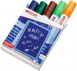 Kreidemarker edding 4090, 4 - 15 mm, blau, grün, braun, hellgrün und neonorange