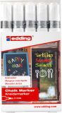 Kreidemarker edding 4095, 2 - 3 mm, 5x weiß