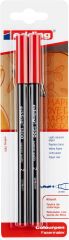 Fasermaler edding 1300 color pen, ca. 2 mm, Blister, 2 Stück, rot