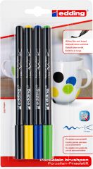 Porzellan-Pinselstift edding 4200, 1 - 4 mm, 4er Blister, sortiert