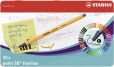 Fineliner - STABILO point 88 - 50er Metalletui - mit 47 verschiedenen Farben - 2x blau, rot, schwarz***