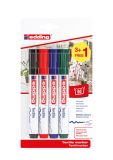 Textilmarker edding 4500 creative BTS (3+1), Rundspitze, 2-3 mm, sortiert