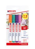 Textilmarker edding 4500 creative BTS (3+1), 2 - 3 mm, sortiert