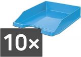 10er Pack Briefablage KLASSIK, hellblau DIN A4/C4, stapelbar, stabil