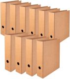 Original Falken 10er Pack Vegan-Ordner Pure Nature 8 cm breit DIN A4 Braun