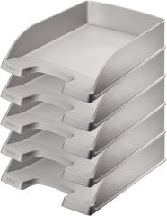 Briefkorb A4 Standard Plus silber 52270084 5er Pack