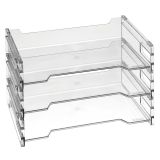 herlitz Briefablage, DIN A4 quer, Polystyrol, farblos 3er Pack