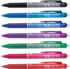 PILOT Tintenroller FRIXION BALL CLICKER Point Profi 05, 7-er Set