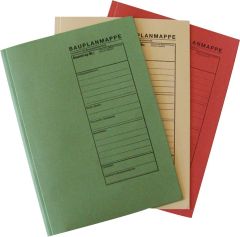 RNK - Verlag 2777 - Bauplanhefter für das Bauantragsverfahren, Maße (BxH) 230 x 318 mm, 1 Packung à 3 Stück, farbig sortiert
