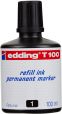 edding T 100 Nachfülltinte Permanentmarker - schwarz - 100ml - mit Tropfendosiersystem, zum schnellen Nachfüllen fast aller edding Permanentmarker