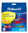 Pelikan Buntstifte Set, dreieckig, 24 Farben