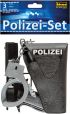 Idena 8040007 - Polizei Set, Pistole, Halfter und Handschellen, Spielset, Mottoparty, Karneval