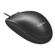 Logitech M100 - Maus - rechts- und linkshändig - optisch - 3 Tasten - kabelgebunden - USB - grau/schwarz