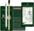 Faber-Castell 119065 - Bleistift CASTELL 9000, 12er Art Set, Inhalt 8B - 2H (12er Art Set + Estompe + Radierstift)