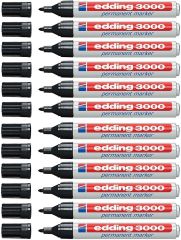 Edding 3000 Permanentmarker 12er-Pack Schwarz