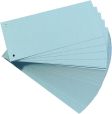 Exacompta Original Falken 100er Pack Karton-Trennstreifen. Made in Germany. 10,5 x 24 cm blau Trennlaschen Trennblätter Ordner Register Blauer Engel