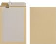 Herlitz 10901023 Versandtasche B4 mit Papprückwand, Haftklebung, braun, 10 Stück eingeschweißt 130g Pappe