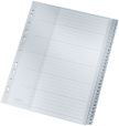 Leitz 1281 Zahlenregister - 1-31, PP, A4 Überbreite, 31 Blatt, grau