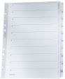 Leitz 4324 Zahlenregister - 1-10, A4, Karton, 10 Blatt, grau