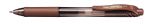 Pentel Liquid Gel-Tintenroller EnerGelX BL107, Druckmechanik, nachfüllbar, 0,35mm, Braun