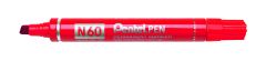 Pentel Permanent-Marker Pentel Pen N60, 1,5 - 5,5mm Keilspitze, Rot