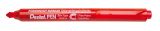 Pentel Permanent-Marker Pentel Pen Slim NXS15, 1mm Rundspitze, Rot