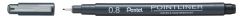 Pentel Pigmentierter Fineliner Pointliner S20P, 0,8mm, Schwarz