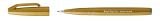 Pentel Brushpen Sign Pen Brush SES15 mit flexibler Pinselspitze, fein schreibend, Ocker